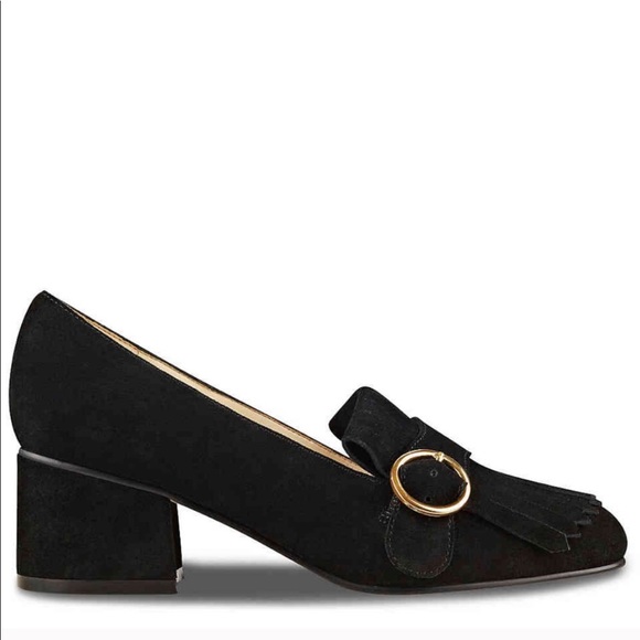 Marc Fisher Shoes - Marc Fisher Kiltie Suede Loafers w/ gold buckle